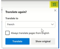 Microsoft Edge Translation Image 