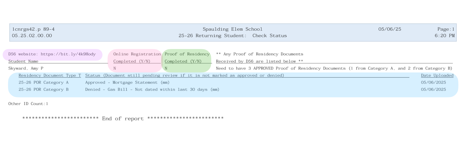Report Explanation