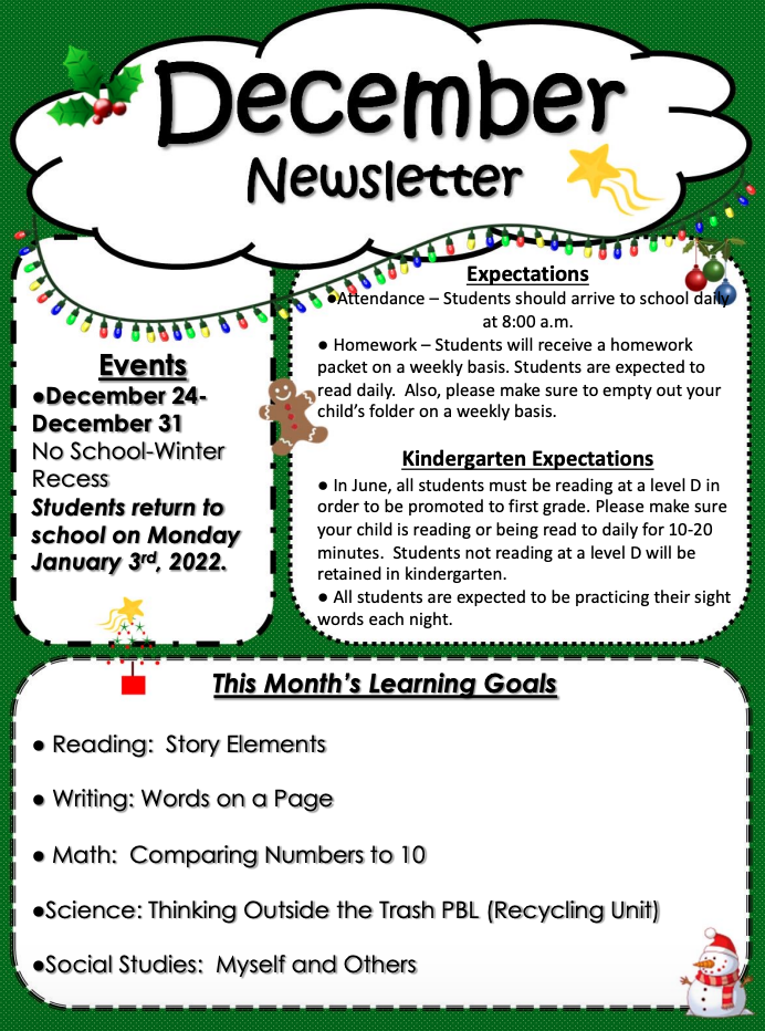 December Newsletter