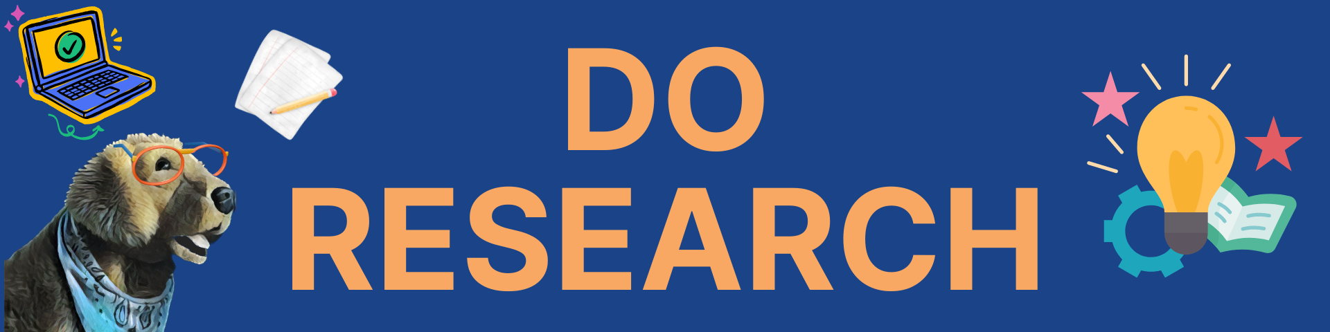 Page banner that says, "Do Research"