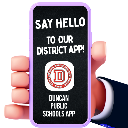 Say hello to Parent-Teacher chat in the new Rooms app. Download the Duncan Public Schools app in the Google Play or Apple App store.