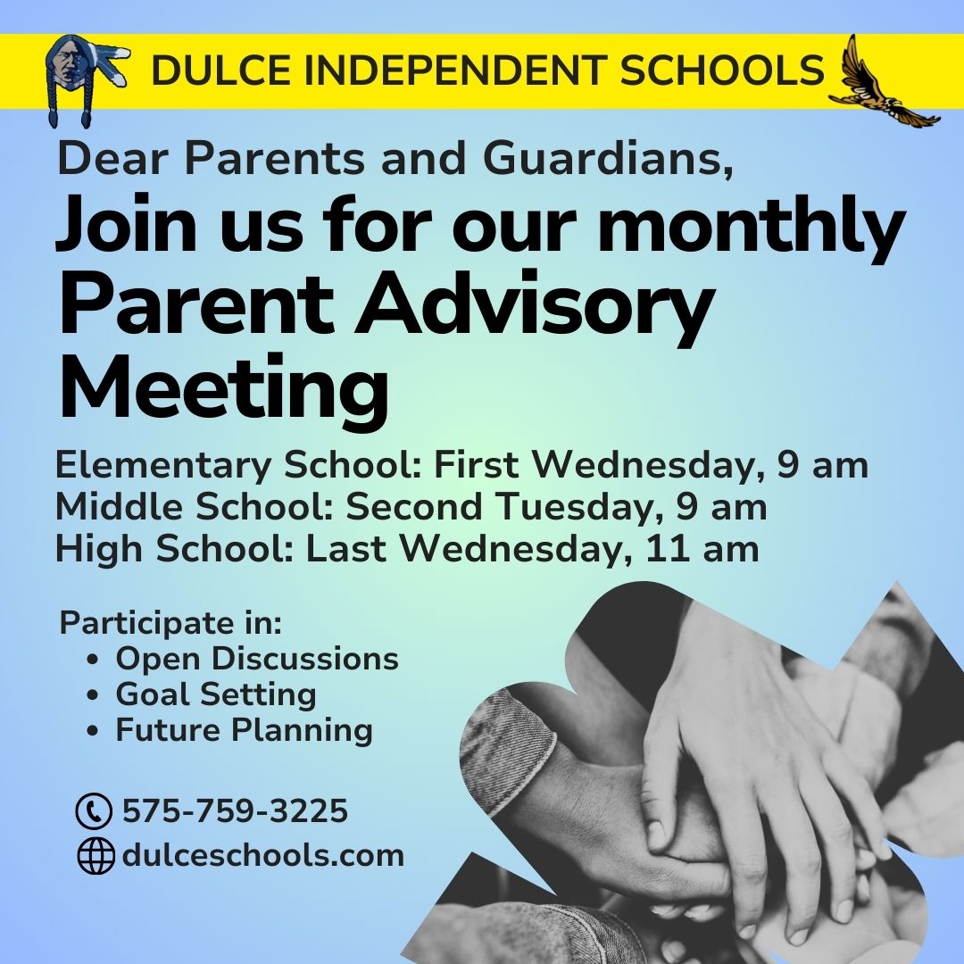 Monthly parent advisory meeting banner