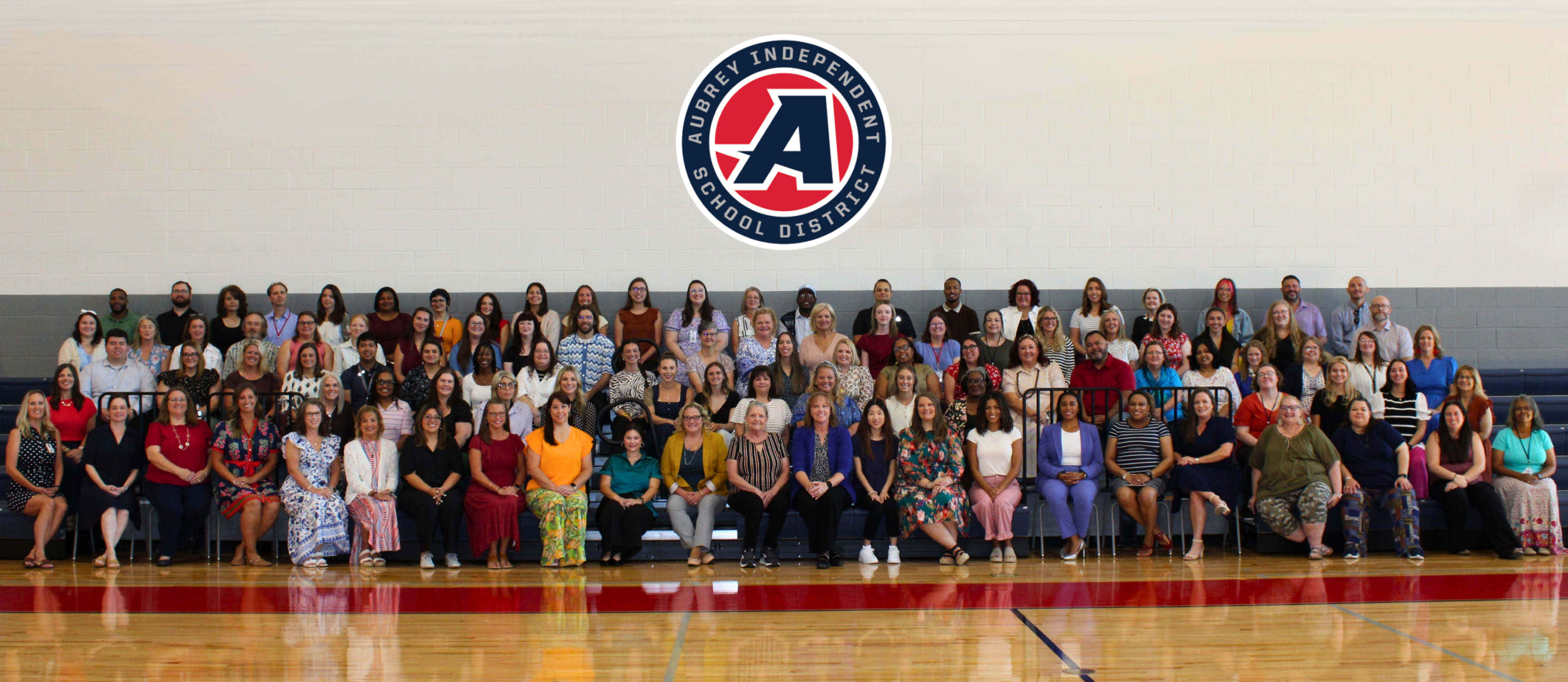 Group photo of new Aubrey ISD educators at New Teacher Academy 2026-2027
