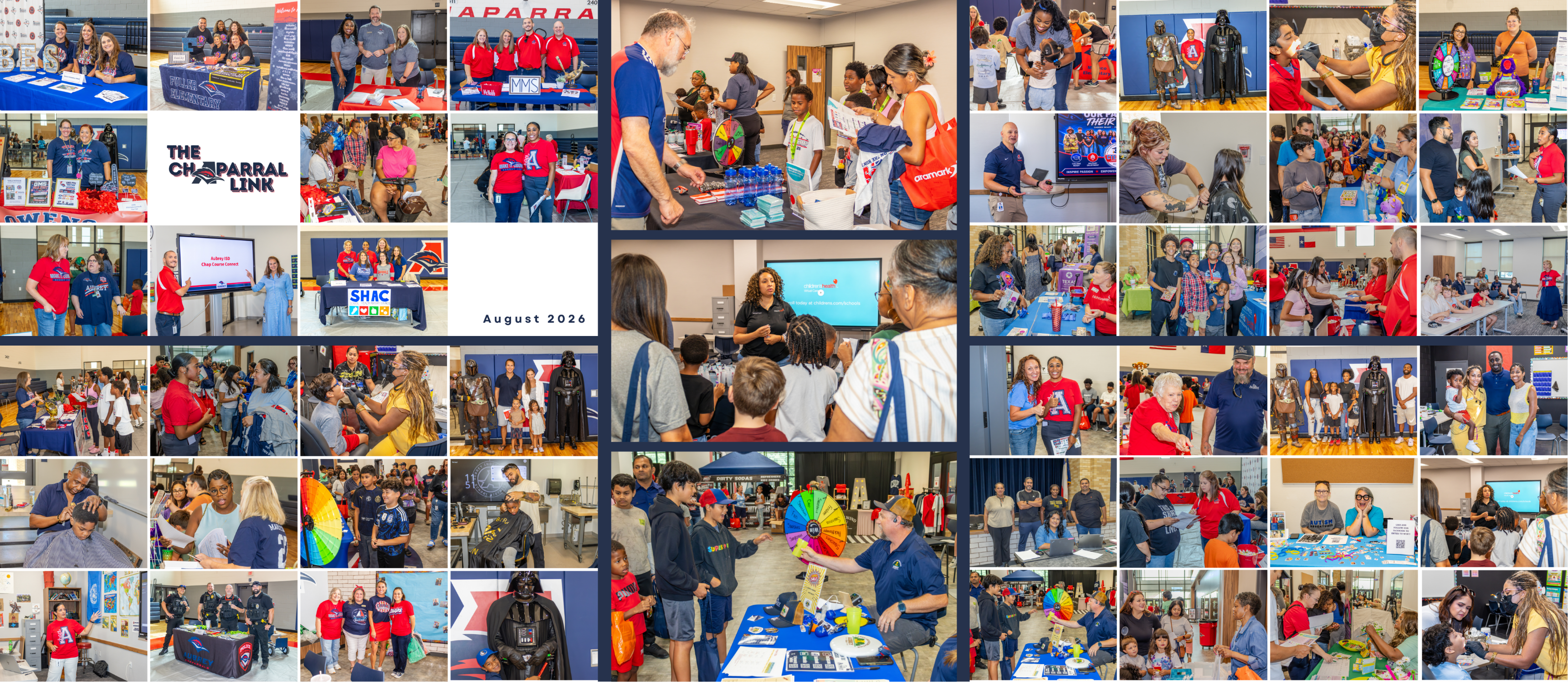 Collage of photos from Chaparral Link inaugural Back to School event