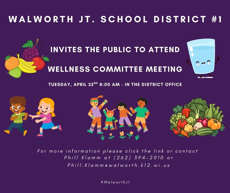 Wellness Committee Meeting April 22nd, 2025 at 8am