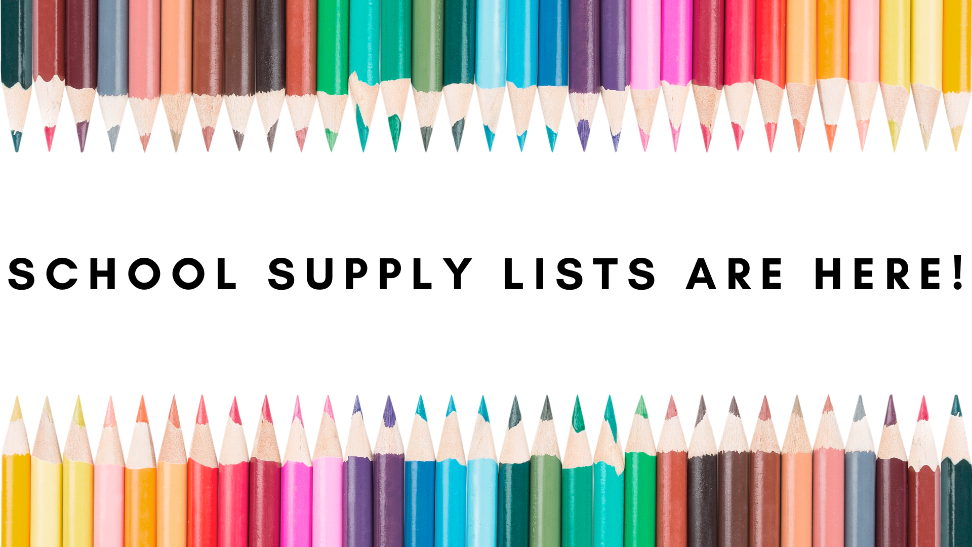 School Supply Lists are Here!