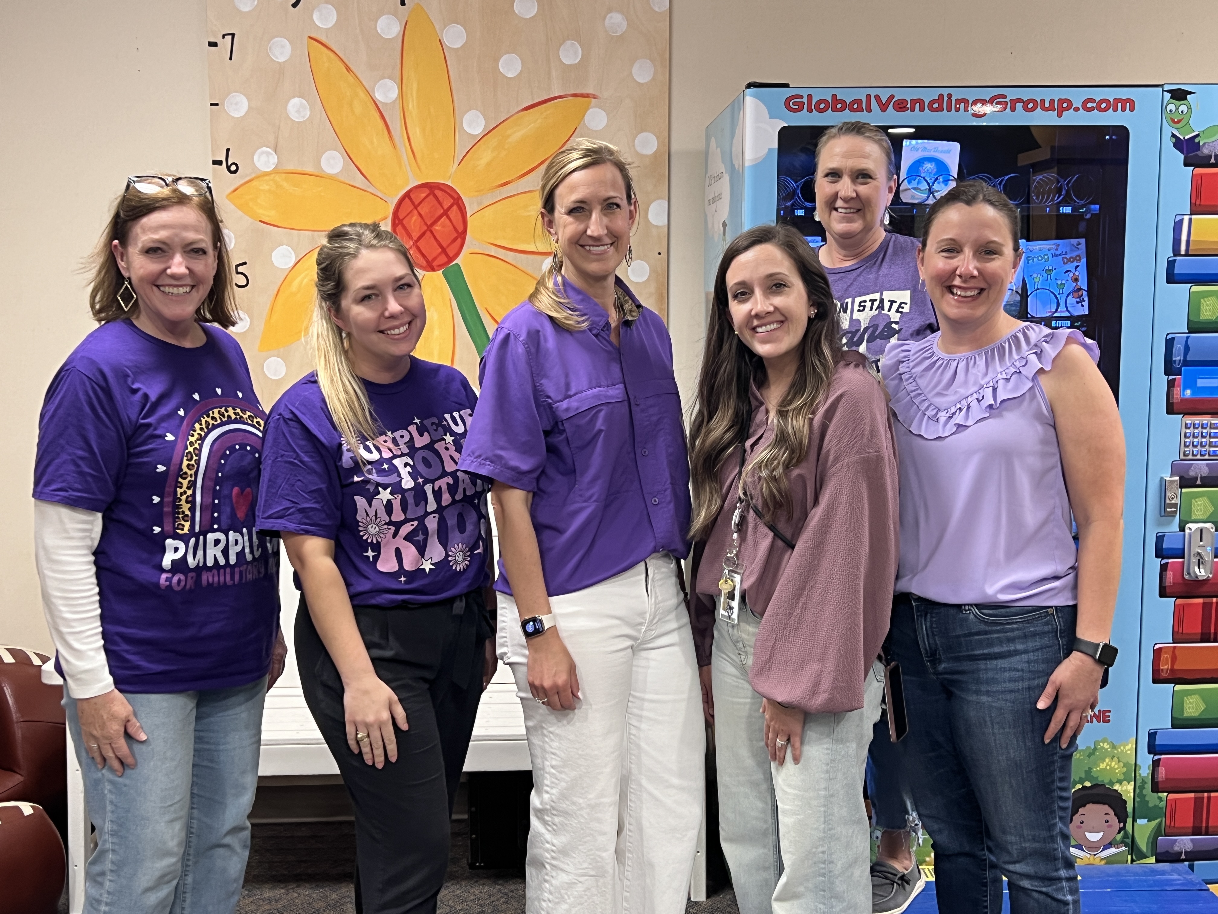 Primary Team wearing purple