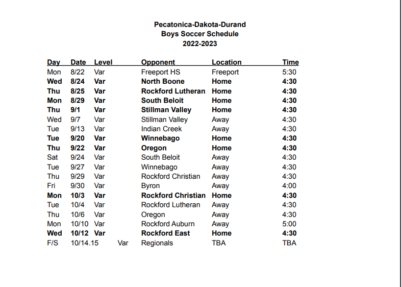 soccer schedule 2021