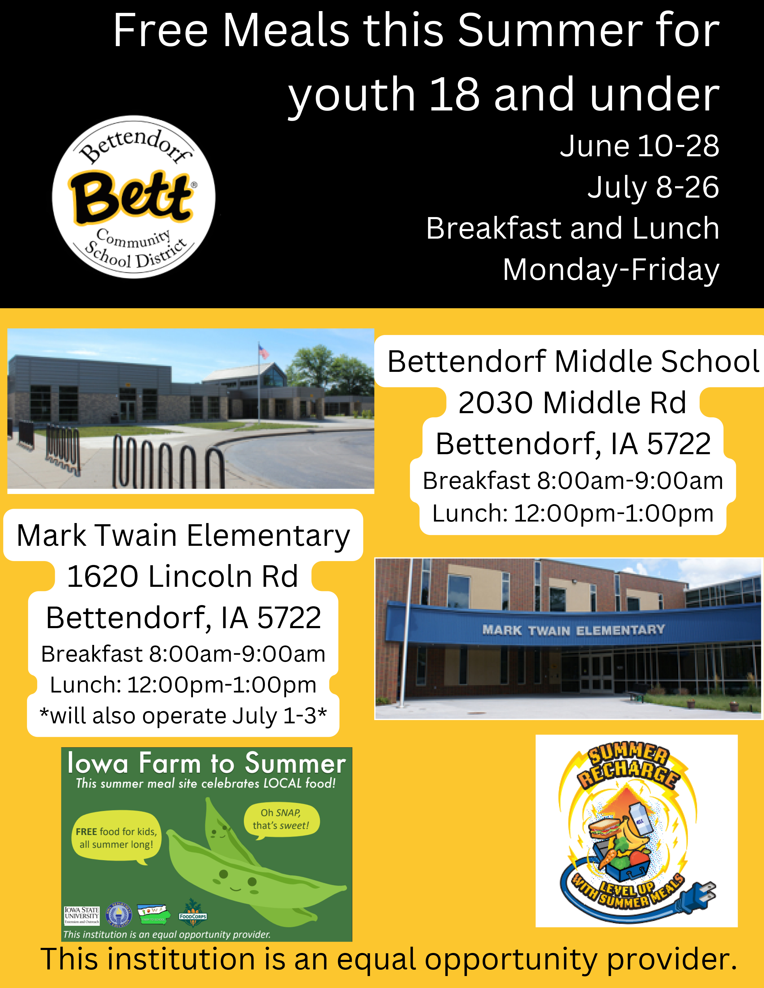 Bettendorf Summer Meal Program