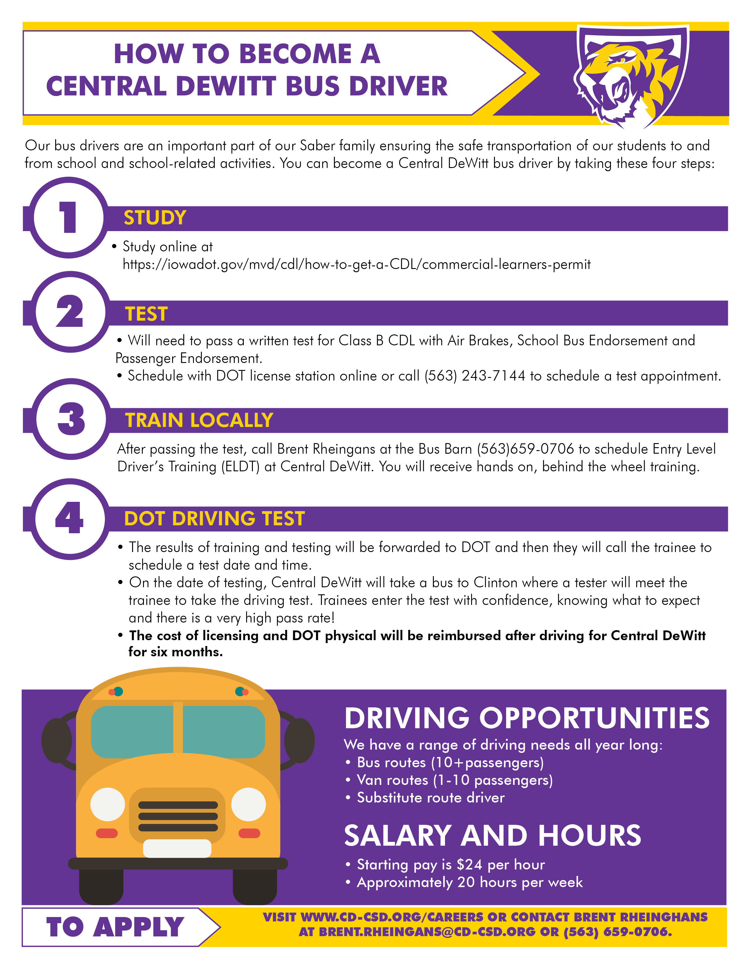 How to Become a Central DeWitt Bus Driver