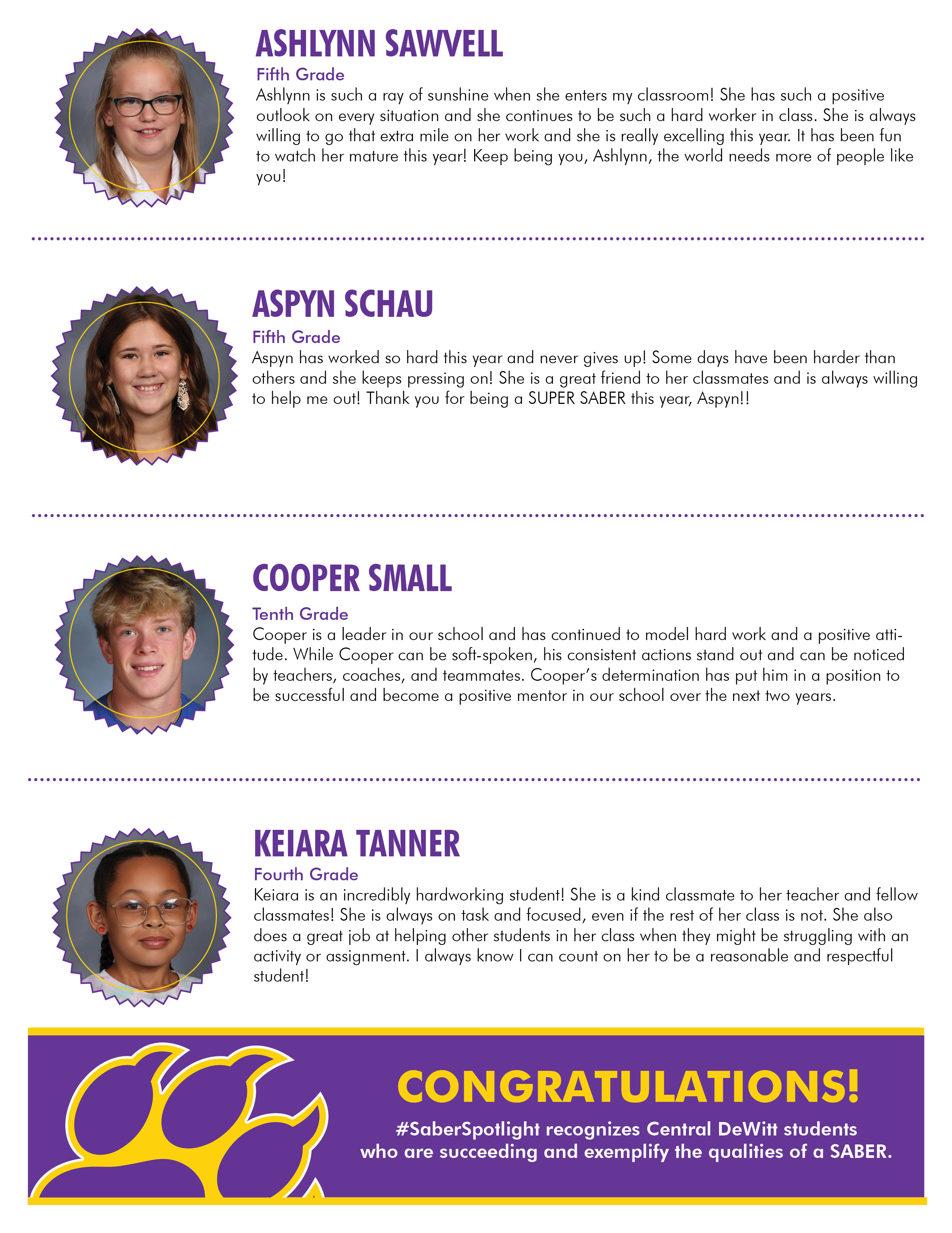 MAY #SABERSPOTLIGHT