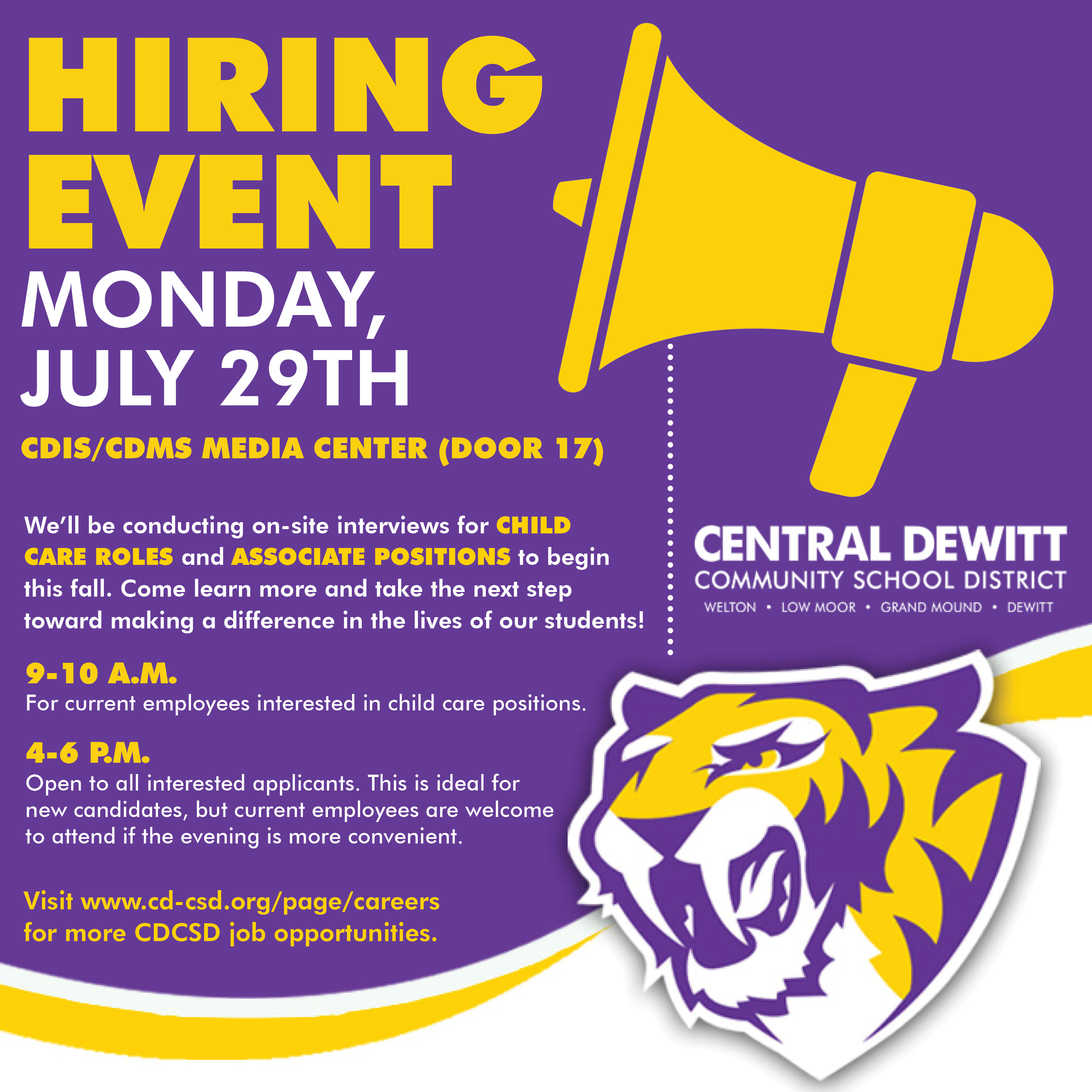 Hiring Event July 29th