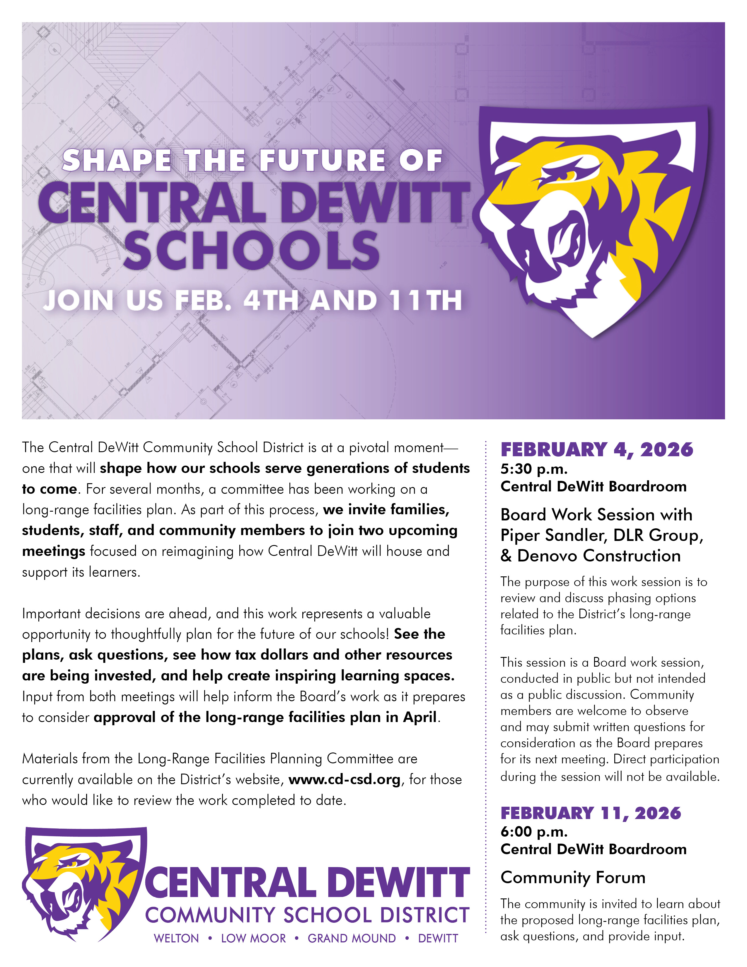 Long-Range Facilities Planning: Community Meetings Ahead