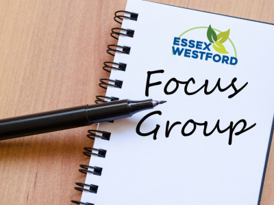 Notebook that says 'focus group' on it