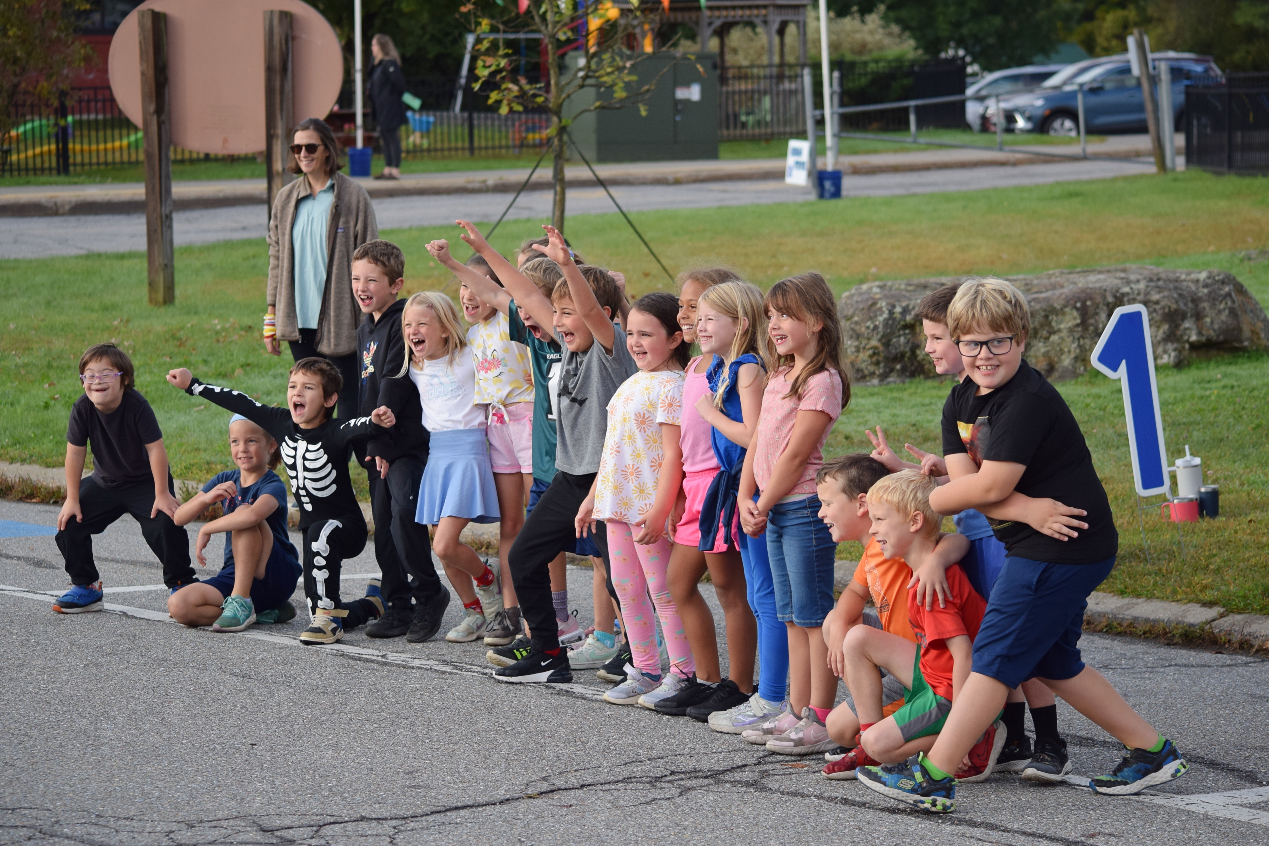 Students cheering