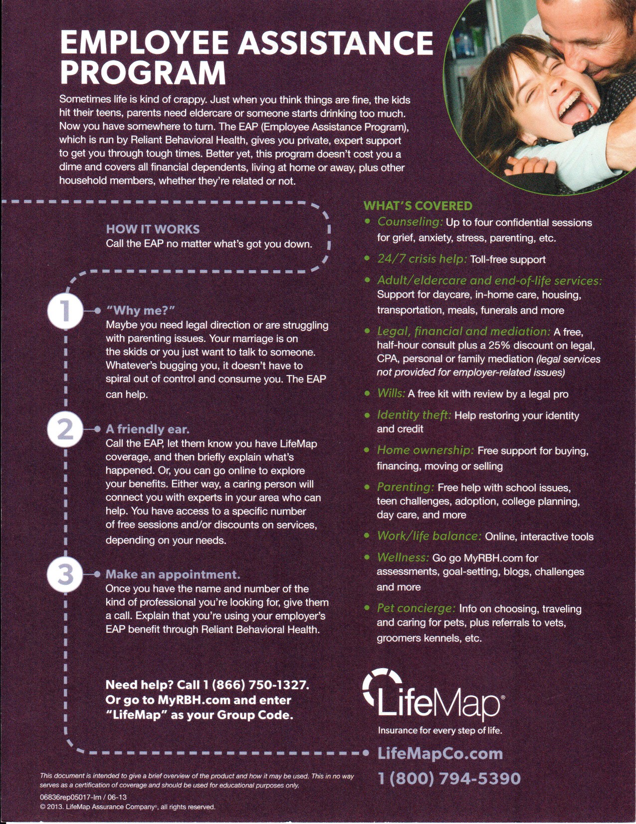 Employee Assistance Program brochure - back