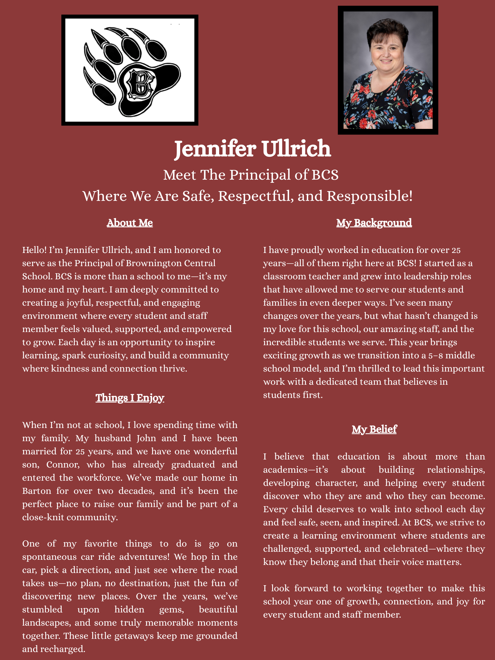 Meet the Principal Jen Ullrich