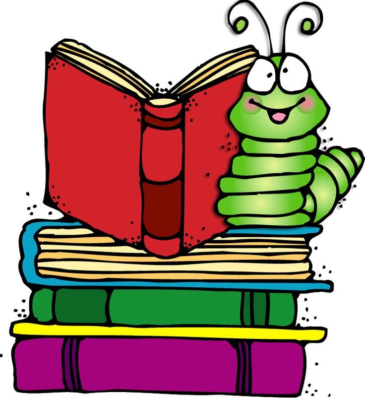 worm with books