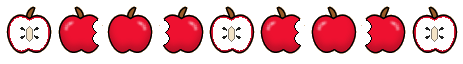 row of apples