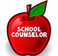 A red apple with the words "School Counselor" inside.