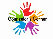 Counselor's Corner. An image of 5 painted hands with different colors.