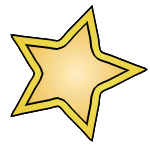 A drawing of a yellow star.
