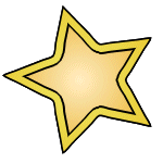 A drawing of a yellow star.