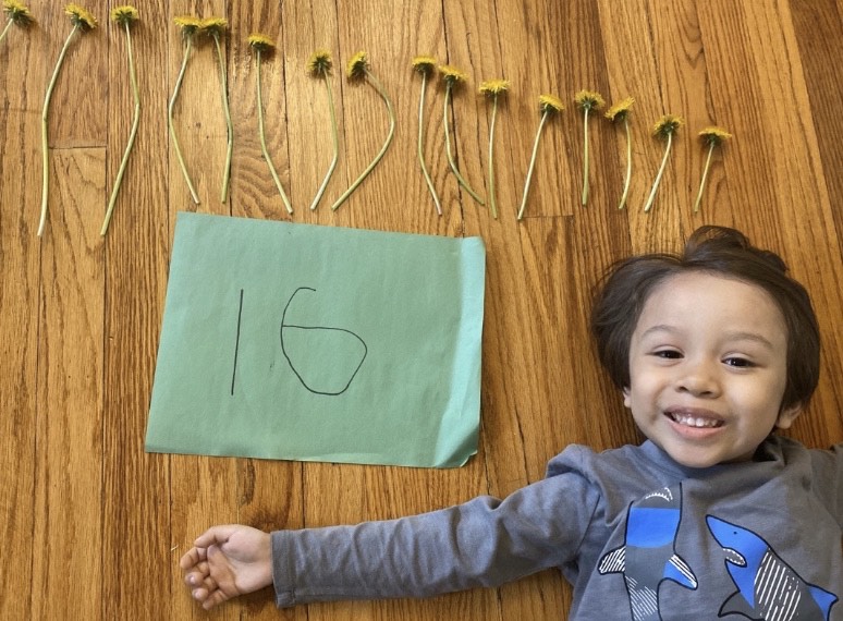 Preschooler counting