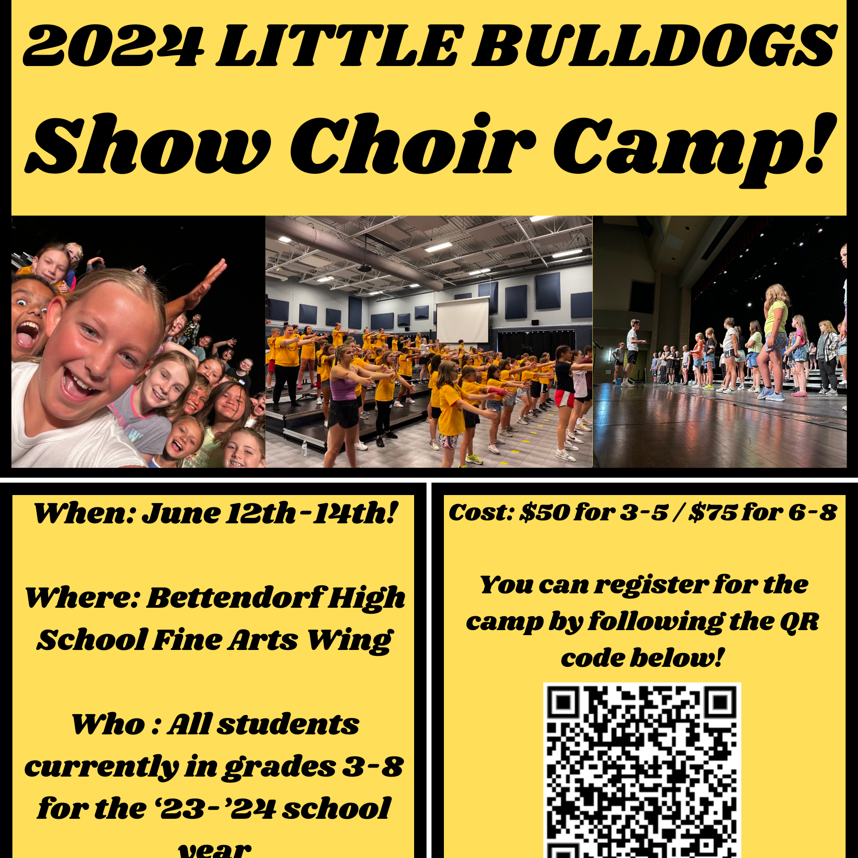Little Bulldog Show Choir on District Camp Schedule