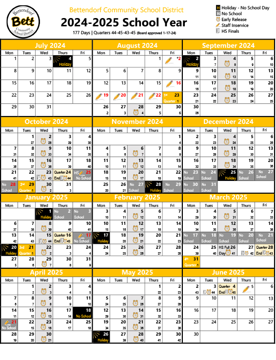 2024-25 School Year Calendar 