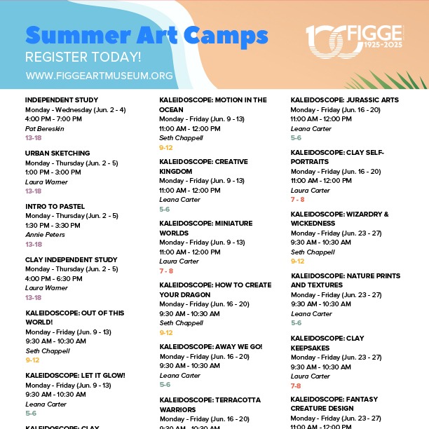 Summer Arts Camp flyer - decorative