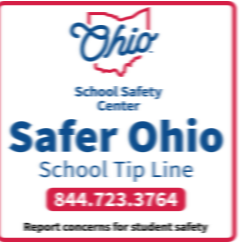 Safer Ohio School Tip Line. Call 844-723-3764 to report concerns for student safety.