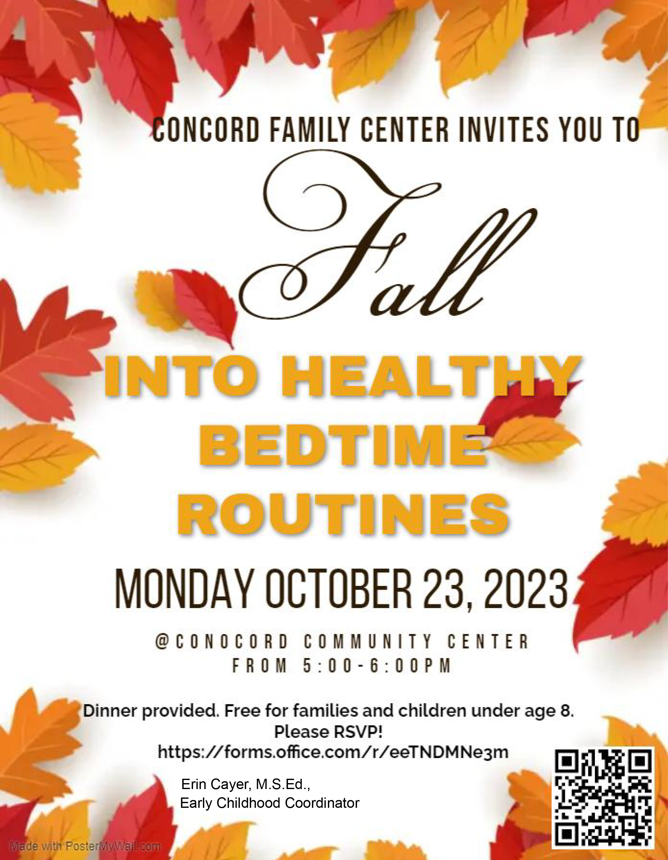 Fall Into Healthy Bedtime Routines Brochure