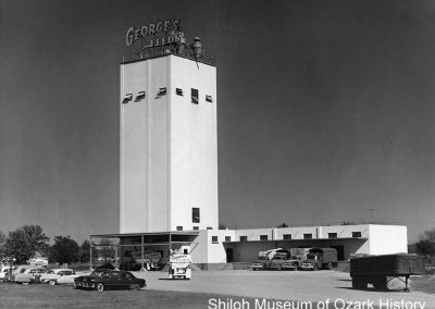 George’s Inc. feed mill, Springdale, 1950s. Springdale Chamber of Commerce Collection (S-77-9-195)