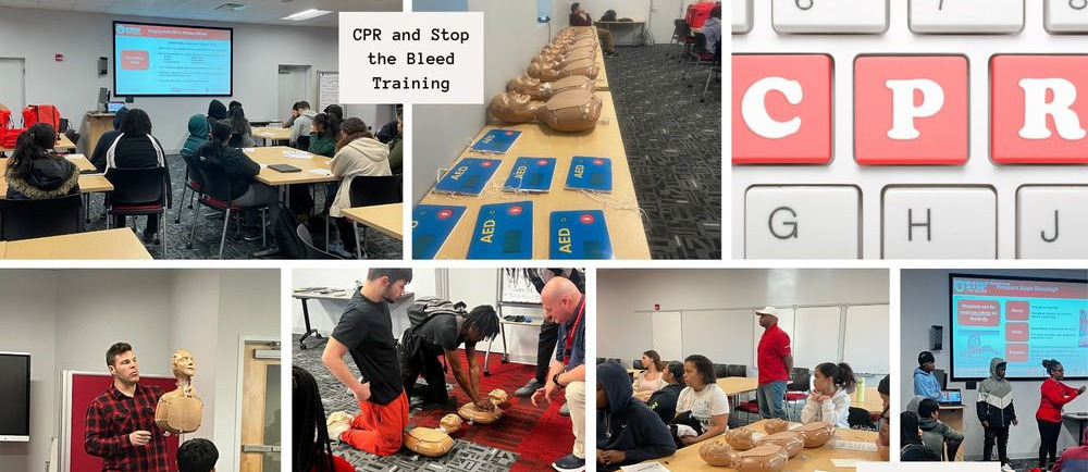 CPR and Stop the Bleed Trainging students participating