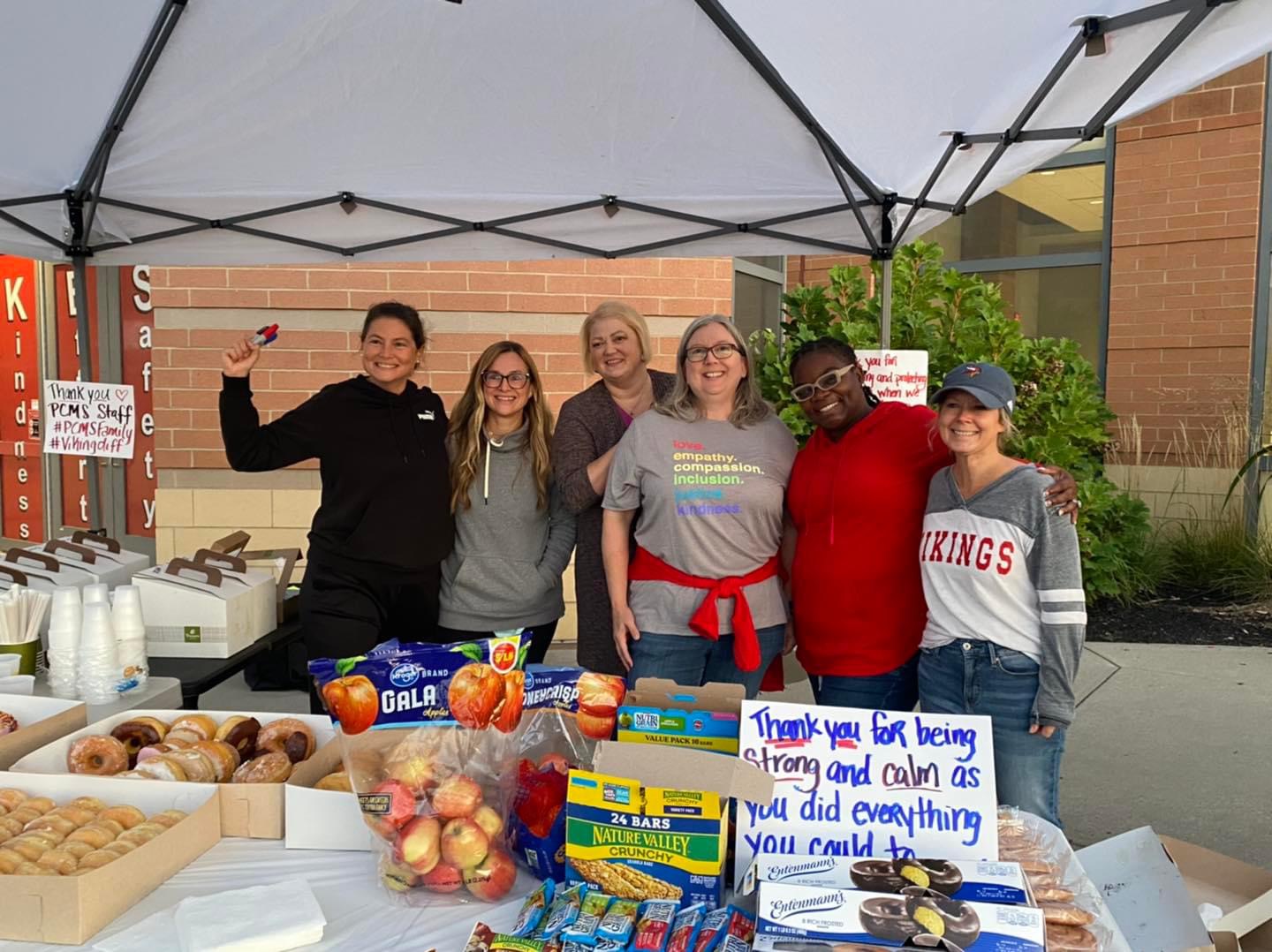 PCMS PFO photo of volunteers with concessions