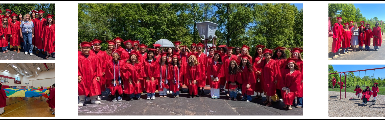 Seniors in cap and gown visit ST one last time