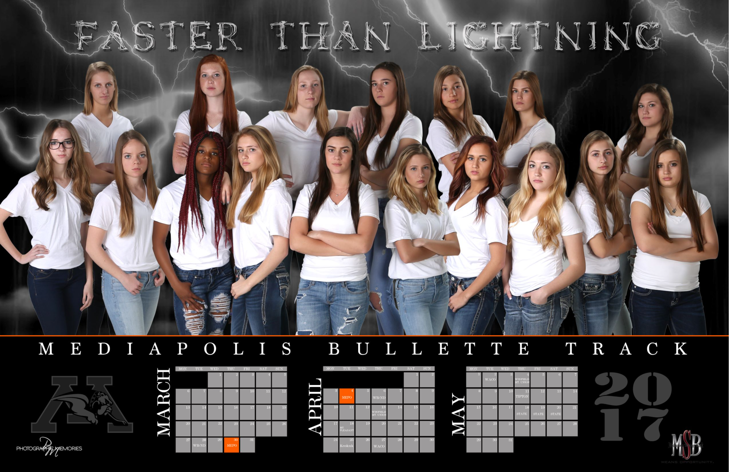 2017 Mediapolis Girls Track Poster