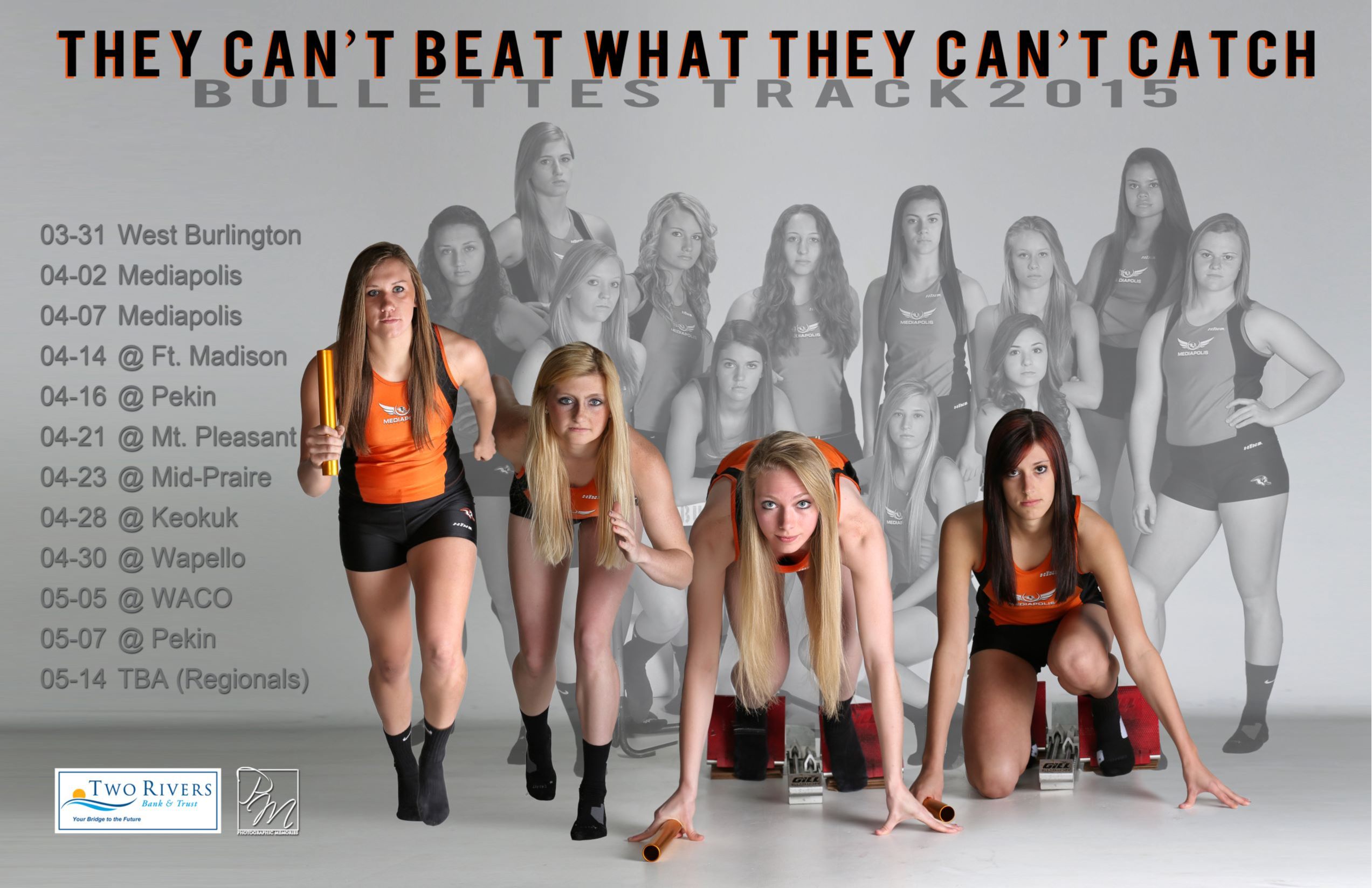 201 Mediapolis Girls Track Poster