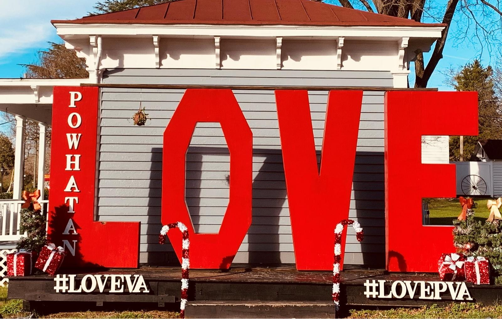 LOVE sign in Powhatan Virginia