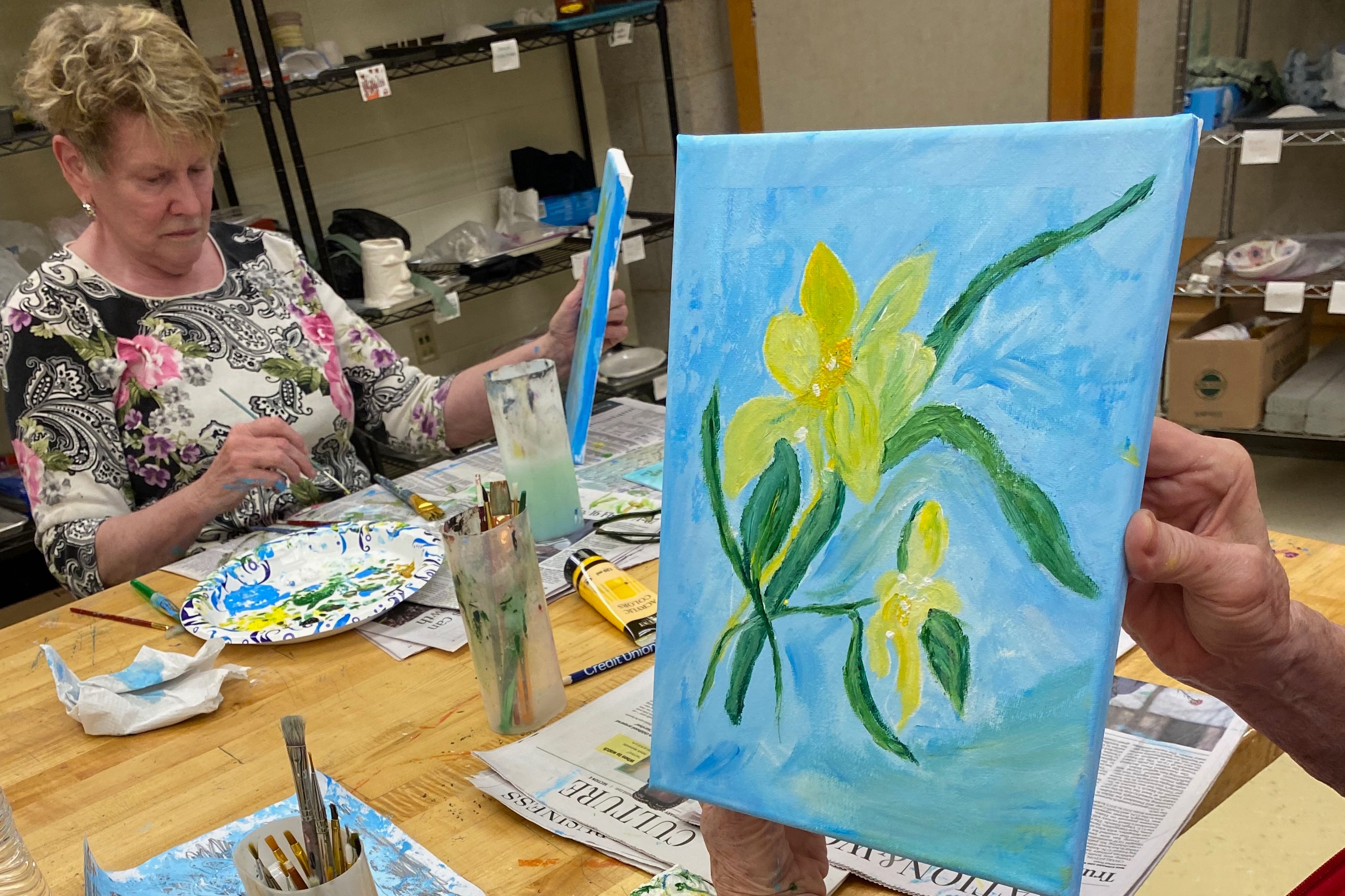adults painting