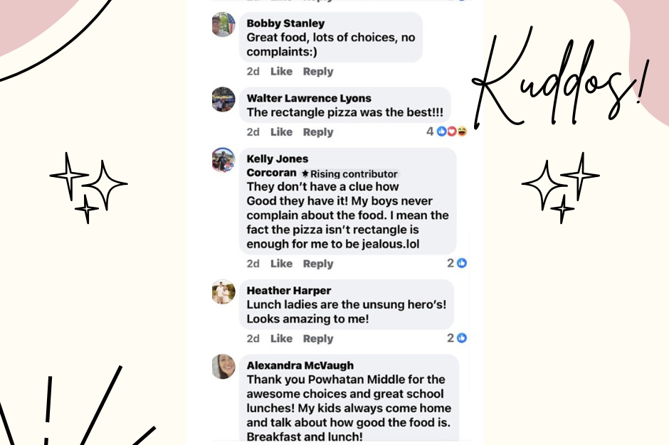 screen shot of group of people's facebook comments with orange background