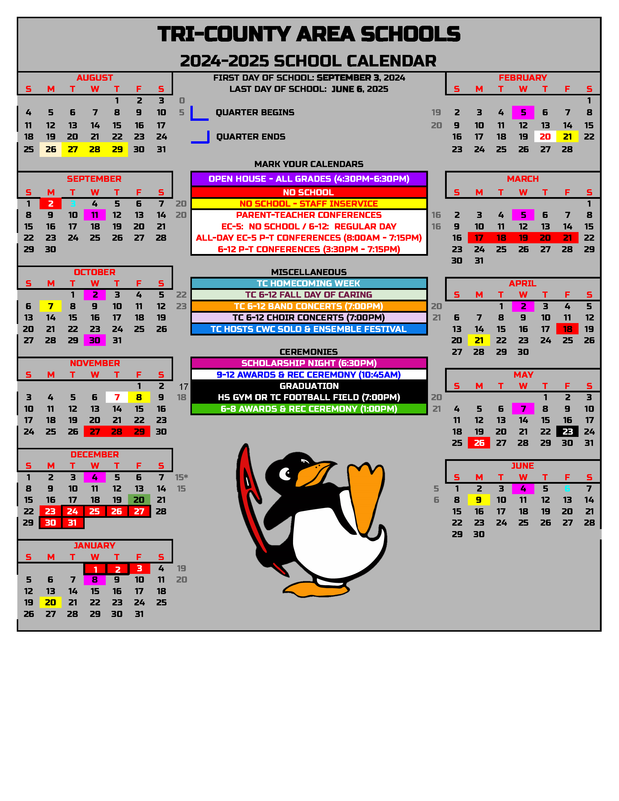 24-25 School calendar
