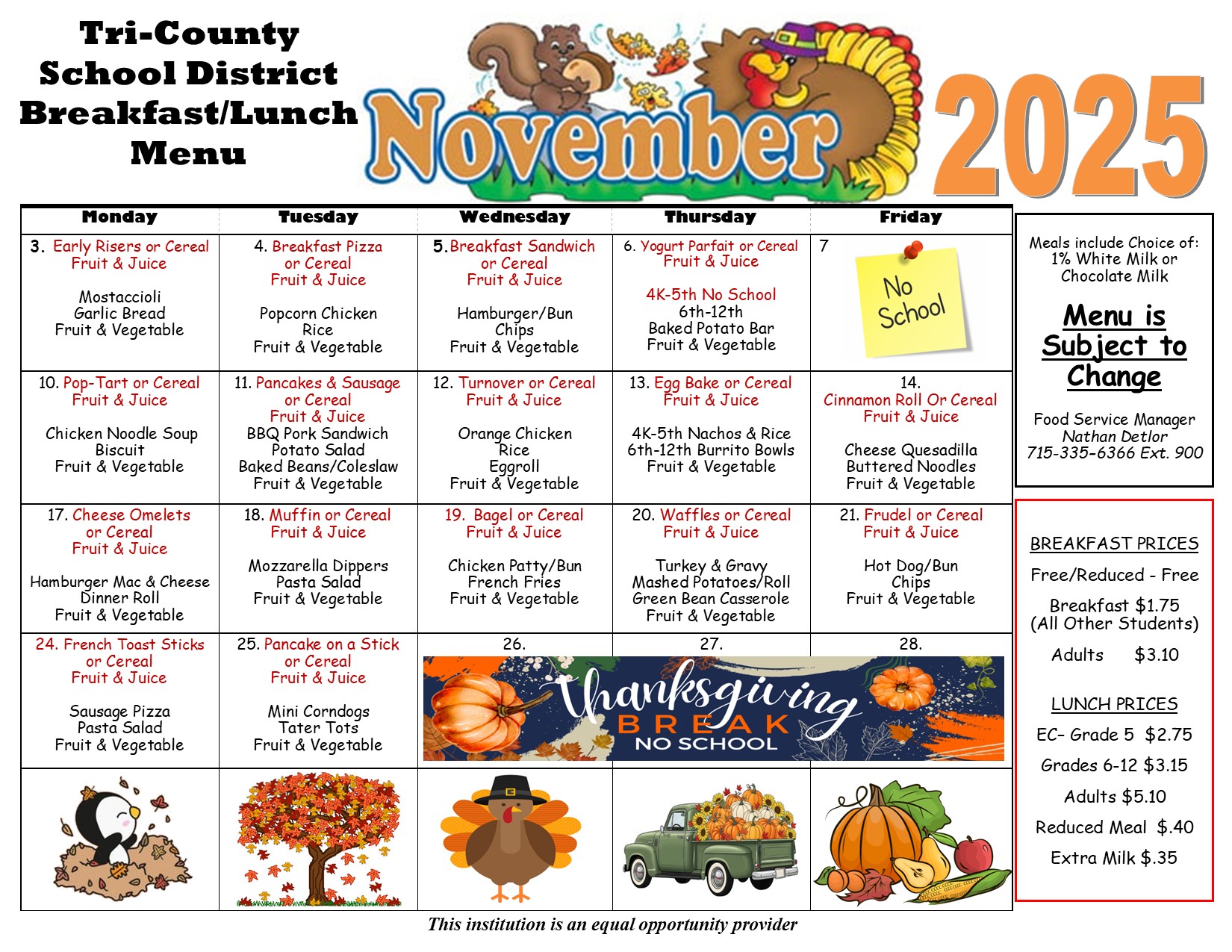 Nov Menu