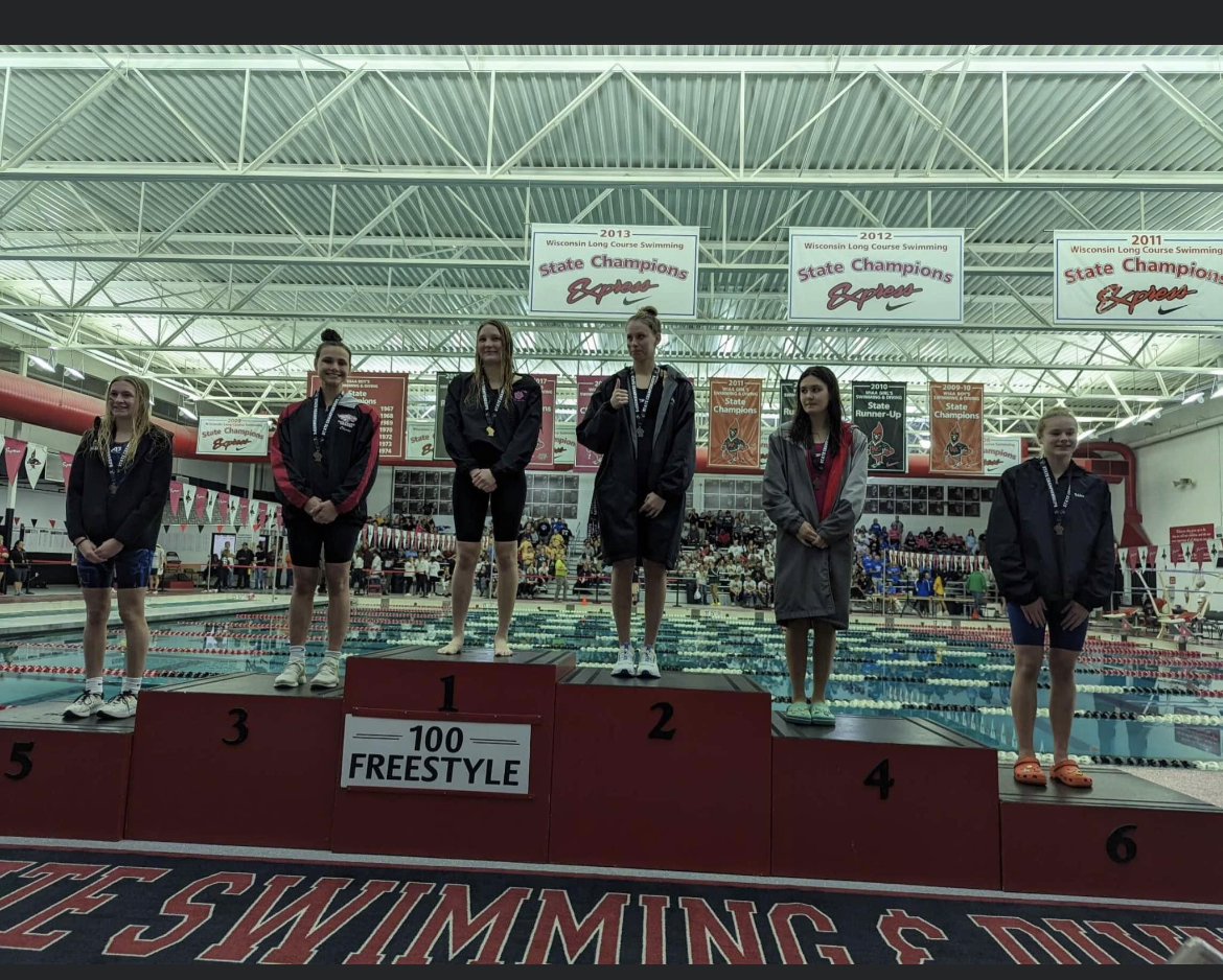 Hannah Tubbs 6th place 100 m Freestyle