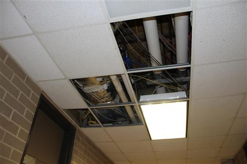 New air conditioning tubing was installed in each classroom.