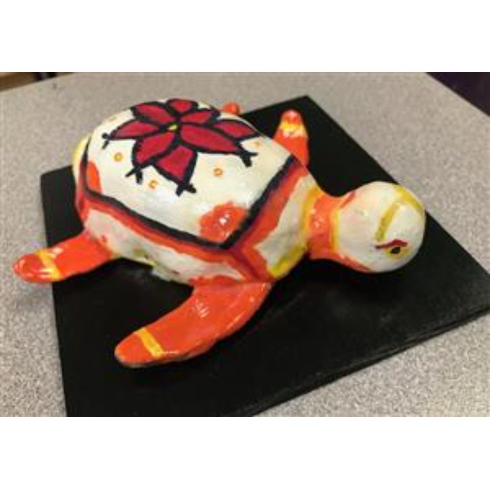 A clay turtle