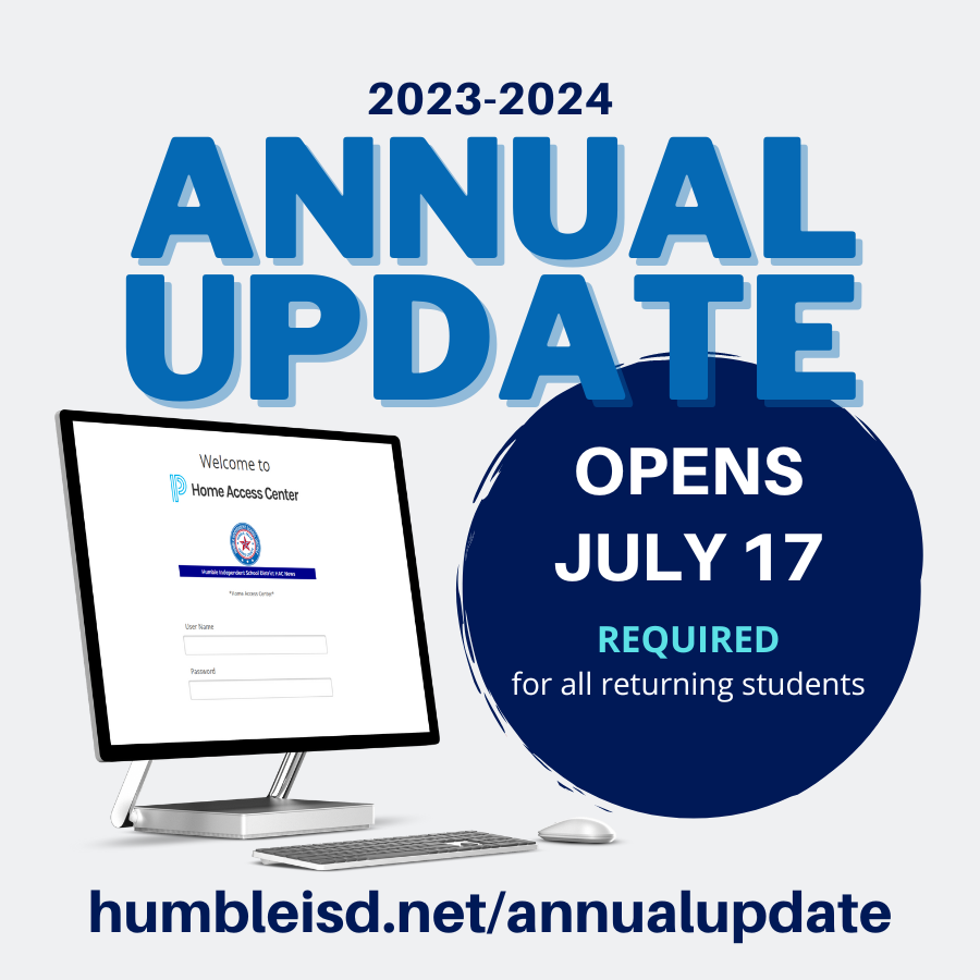Annual Update Opens July 17