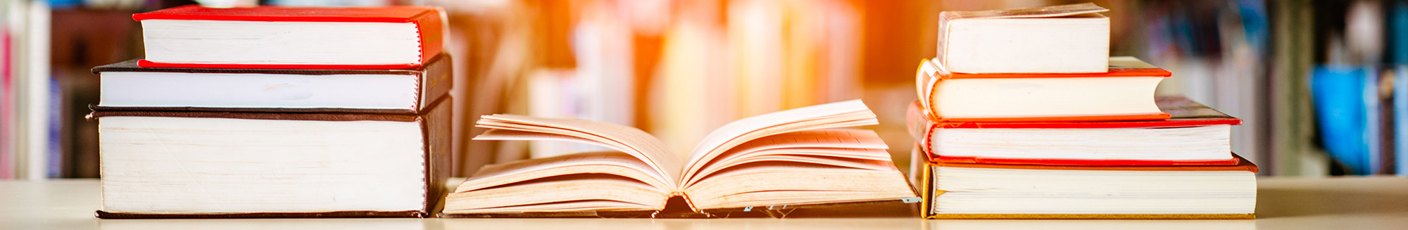 A picture of books stacked.