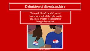 Student Work Disenfranchisement Presentation on Voter ID Laws